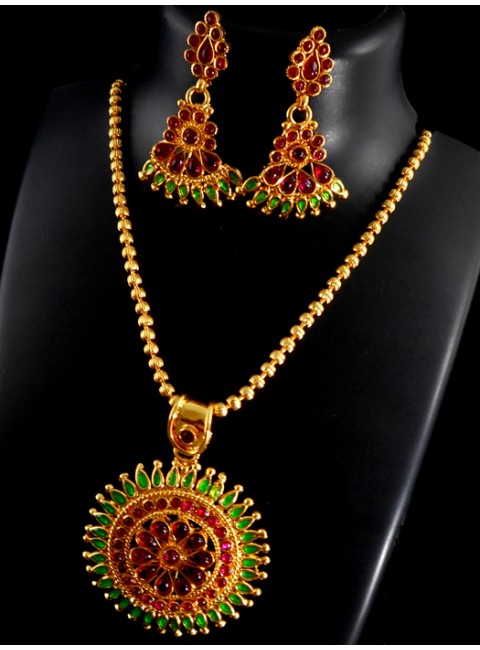 Polki Pendant Set